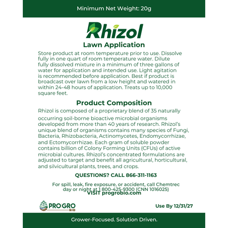 Rhizol Lawn - Dissolvable Microbial Soil Inoculant