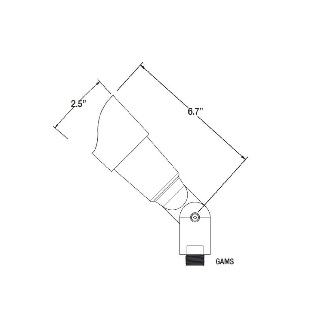 Unique - Gamma Ray Up Light (12V, 4W-2700K-40° LED Bulb) - GAMS-L427-BZ