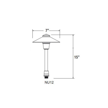 Unique - Neutron 12 Path Light (12" Stem, 12V, 2W-2700K LED) - NU12-L227-BZ